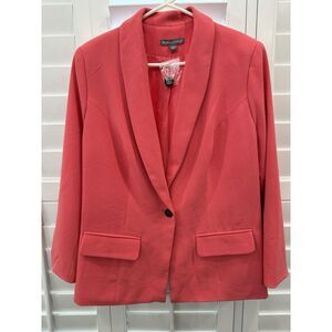 Jessica London Women's Pink Plus Size 16 Lined Career Classic Jacket Blazer